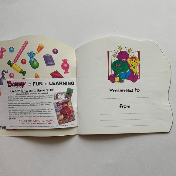 Vintage 1990s Barney Books: Just Imagine with Barney & Barney's Trick or Treat - Picture 10 of 16